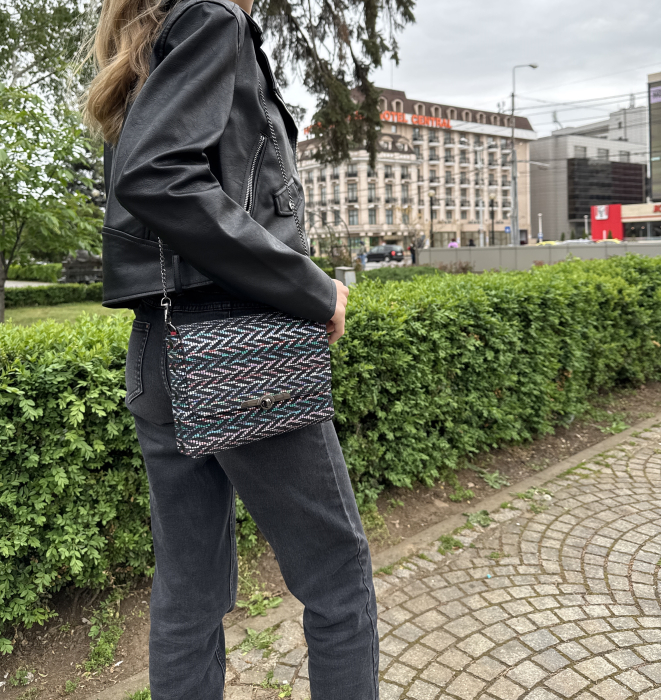 Geanta dama din piele naturala, Mony, blurr [2]