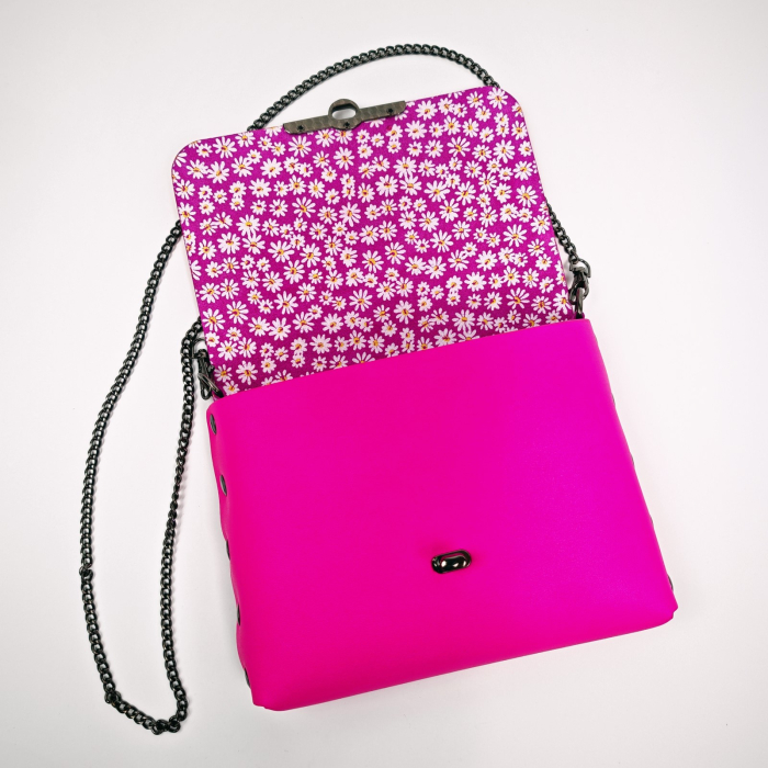 Geanta dama din piele naturala, Mony, roz [6]