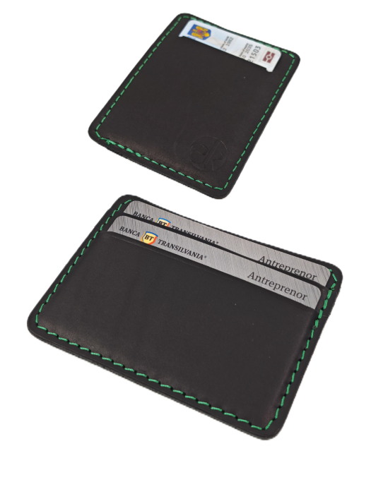 Portcard din Piele Naturala Duma Mini – Suport Minimalist 3 Carduri, Design Super Slim [5]