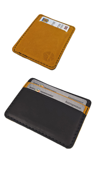 Portcard din Piele Naturala Duma Mini – Suport Minimalist 3 Carduri, Design Super Slim [6]