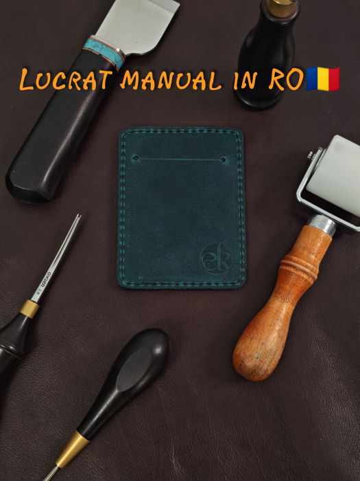 Portcard din Piele Naturala Duma Mini – Suport Minimalist 3 Carduri, Design Super Slim [3]