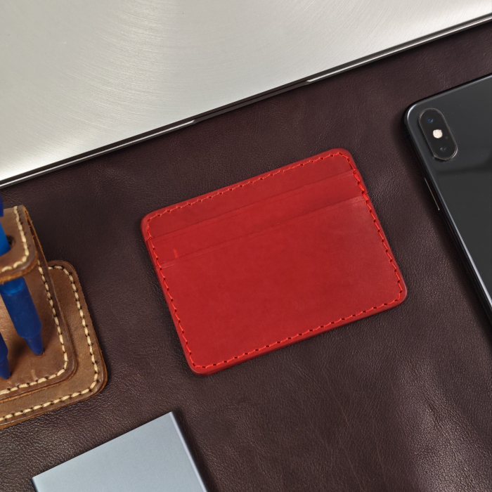 Portcard din Piele Naturala Duma Mini – Suport Minimalist 3 Carduri, Design Super Slim [4]