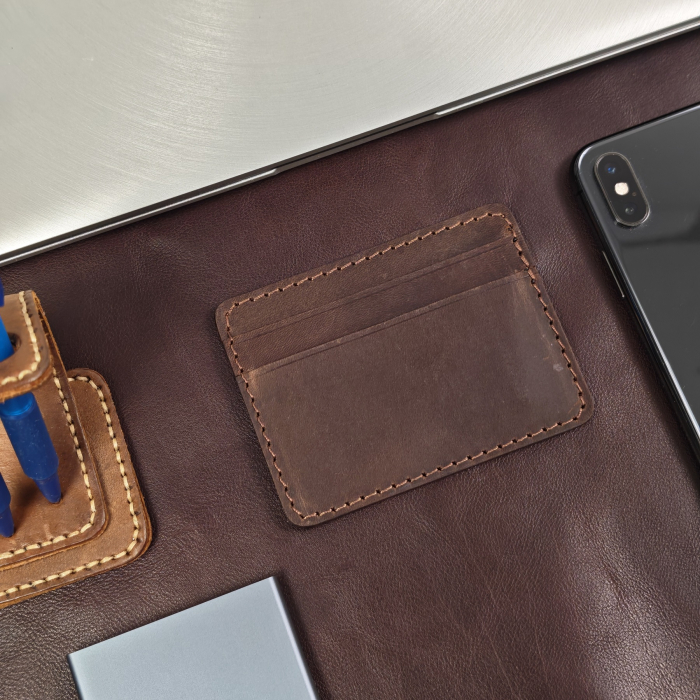 Portcard din Piele Naturala Duma Mini – Suport Minimalist 3 Carduri, Design Super Slim [4]