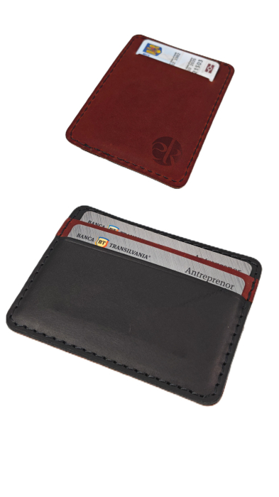 Portcard Personalizat din Piele Naturala Duma Mini – Suport Carduri Gravat Manual, Design Ultra Slim [6]