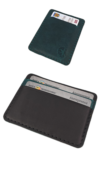Portcard din Piele Naturala Duma Mini – Suport Minimalist 3 Carduri, Design Super Slim [5]