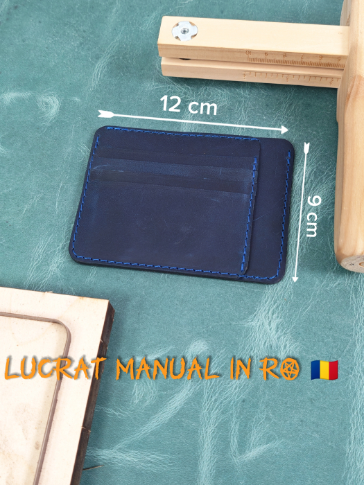 Portcard Minimalist din Piele Naturala Duma – Suport Subtire de Buzunar, Diverse Culori [3]