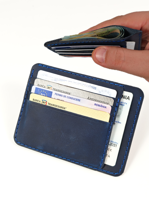 Portcard Minimalist din Piele Naturala Duma – Suport Subtire de Buzunar, Diverse Culori [6]
