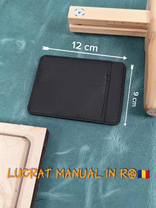 Portcard Minimalist din Piele Naturala Duma – Suport Subtire de Buzunar, Diverse Culori [3]