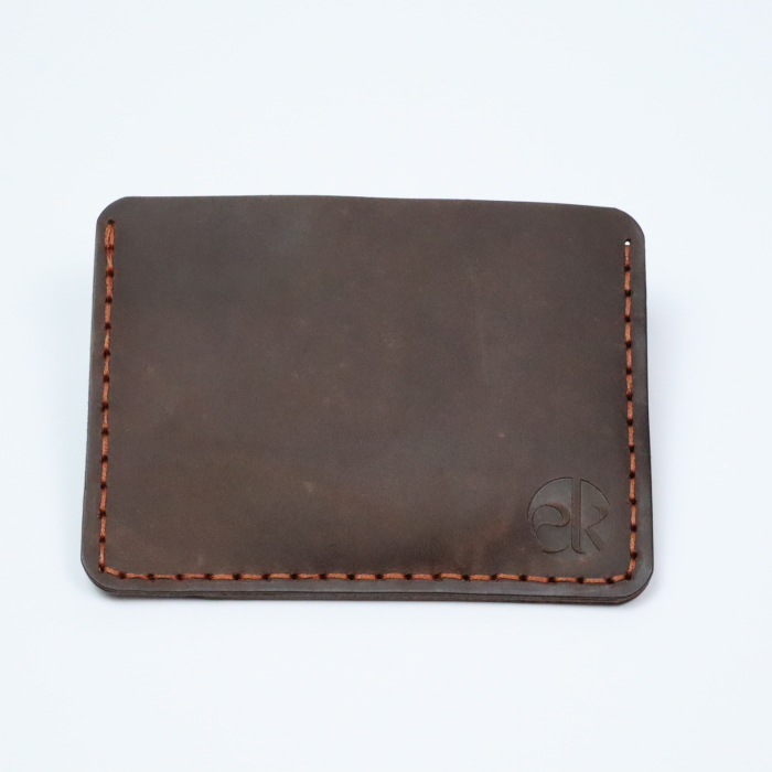 Portcard Minimalist din Piele Naturală , personalizabil, Duma, Maro [4]