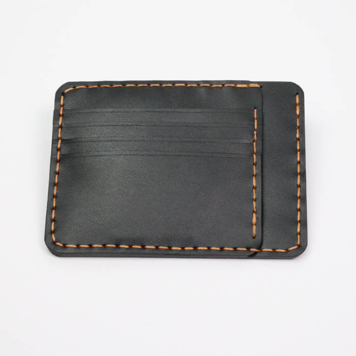 Portcard Minimalist din Piele Naturală , personalizabil, Duma, Negru [3]