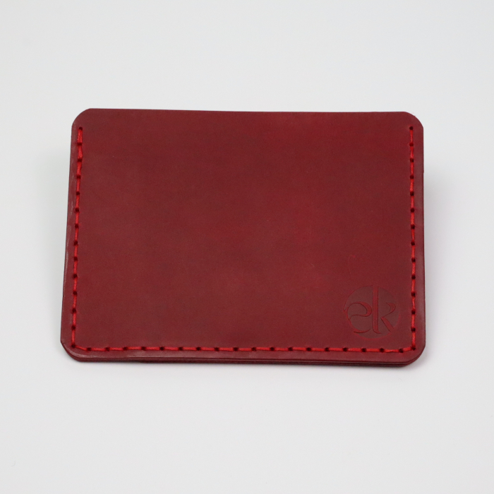 Portcard Minimalist din Piele Naturală , personalizabil, Duma, Rosu [4]
