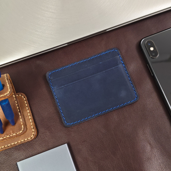 Portcard Personalizat din Piele Naturala Duma Mini – Suport Carduri Gravat Manual, Design Ultra Slim [4]