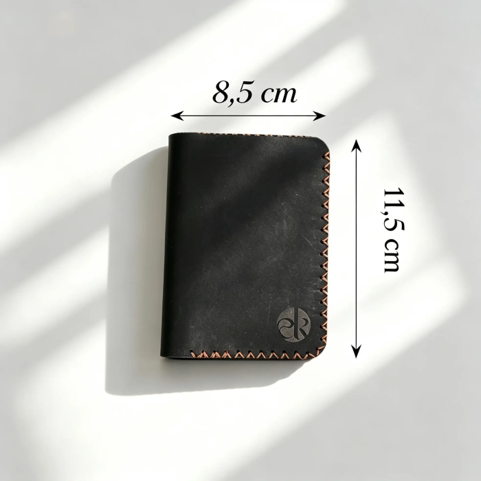 Portofel barbati din piele naturala cu compartiment maruntis Jack 2 M, portofel compact pentru carduri si monede [2]