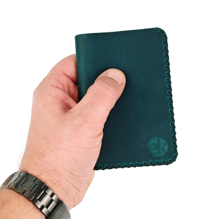 Portofel barbati din piele naturala, Jack L, turcoaz [2]