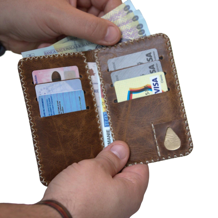 Portofel Barbati din Piele Naturala Jack L - Compartiment Certificat Inmatriculare [3]