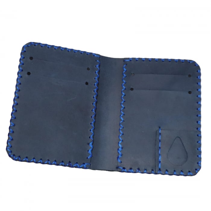 Portofel personalizabil barbati din piele naturala, Jack S, albastru [7]