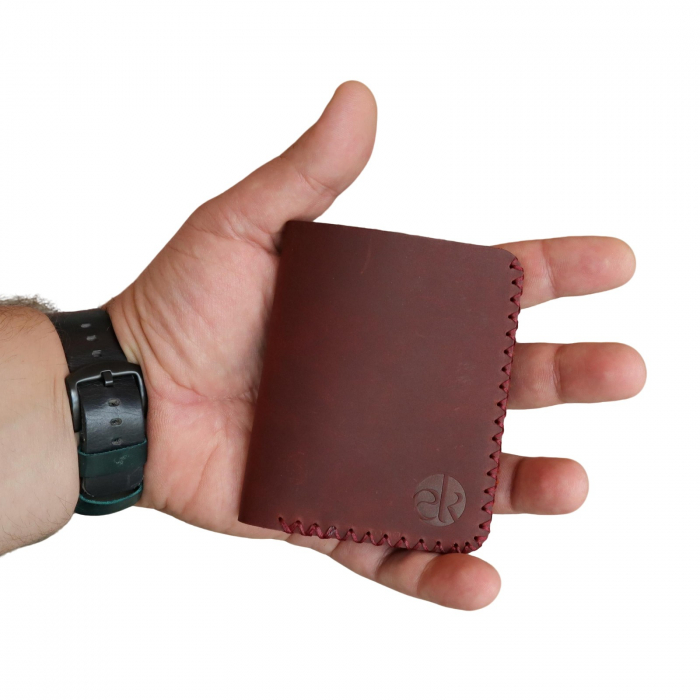 Portofel personalizabil barbati din piele naturala, Jack S, grena [2]