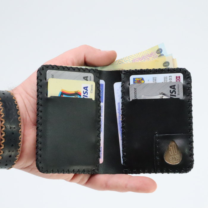 Portofel barbati din piele naturala, Jack S, negru [3]