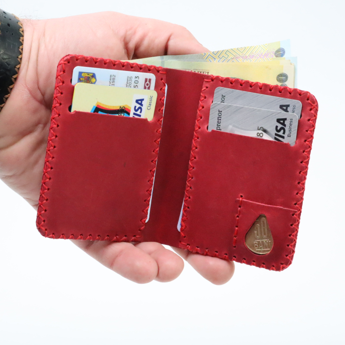 Portofel barbati din piele naturala, Jack S, rosu [3]