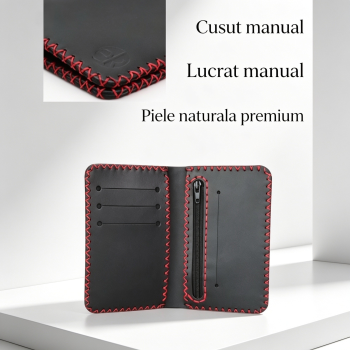 Portofel Barbati Jack 2 L pentru Certificat Inmatriculare si Monede – Piele Naturala [4]