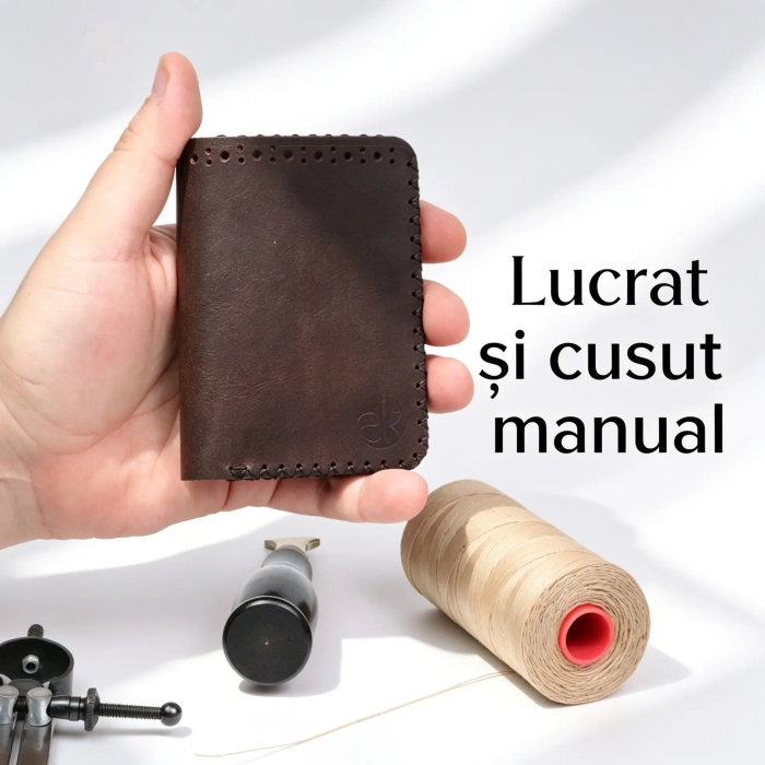 Portofel barbati Jack M, piele naturala premium, compartimentat pentru buletin, carduri si bancnote [4]