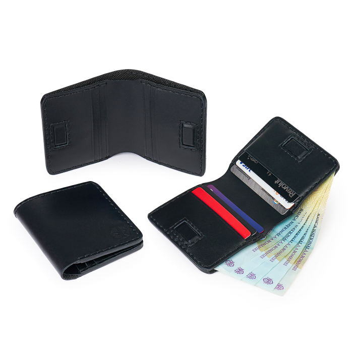 Portofel Barbati Odin din Piele Naturala, Design Slim Bifold [4]