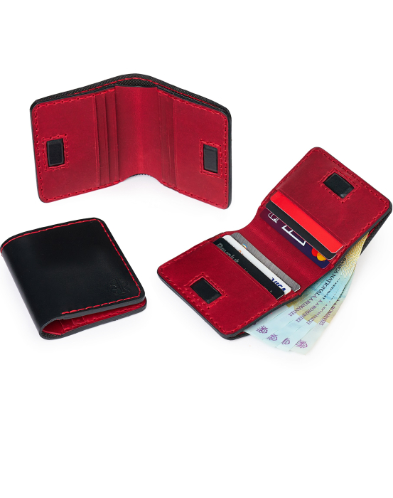 Portofel Barbati Odin din Piele Naturala, Design Slim Bifold [4]