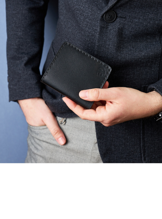 Portofel Barbati Odin din Piele Naturala, Design Slim Bifold [7]