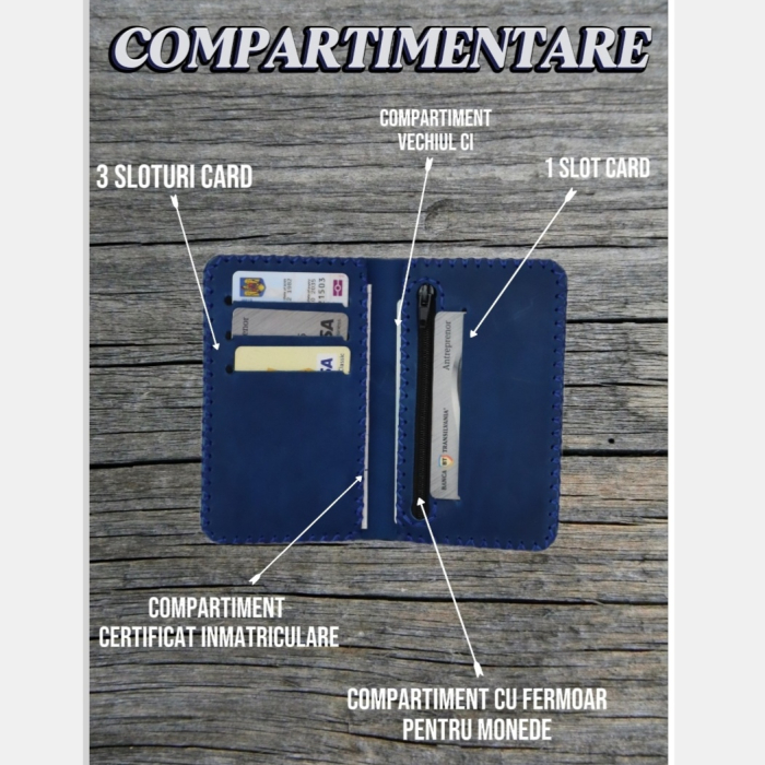 Portofel Barbati Personalizabil Jack 2 L – Piele Naturala pentru Talon Auto [2]