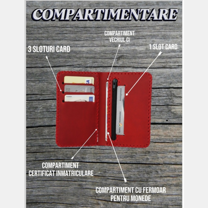 Portofel Barbati Personalizabil Jack 2 L – Piele Naturala pentru Talon Auto [3]