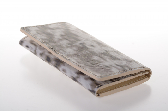 Portofel dama din piele naturala, lucrat si cusut manual, Eva, Handmade, Print Camuflaj, Produs in Romania [5]