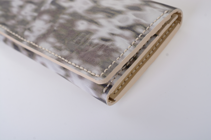 Portofel dama din piele naturala, lucrat si cusut manual, Eva, Handmade, Print Camuflaj, Produs in Romania [6]