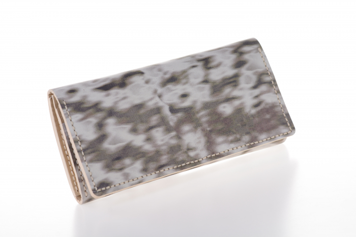 Portofel dama din piele naturala, personalizabil, Eva, camuflaj (cusatura crem) [4]