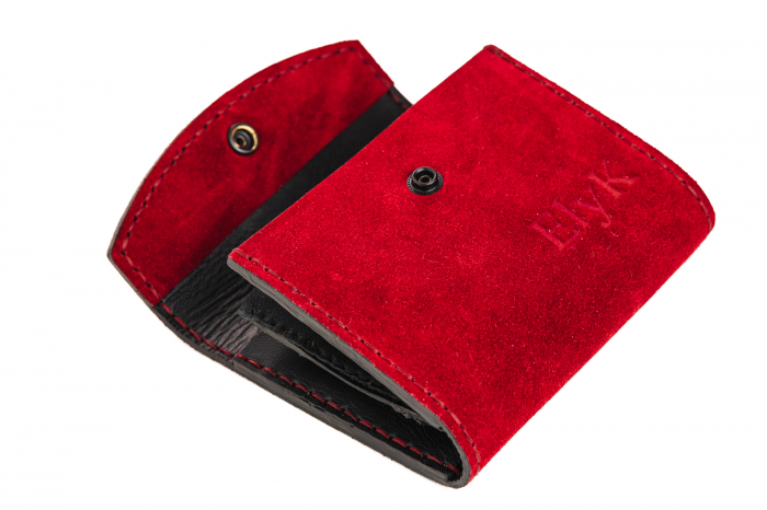 Portofel dama din piele naturala intoarsa, personalizabil, Dalia, Grena [4]