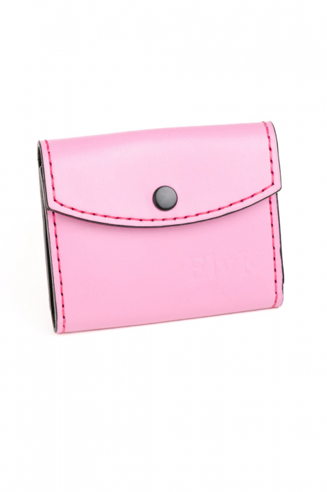 Portofel dama din piele naturala, personalizabil, Dalia, Roz [3]