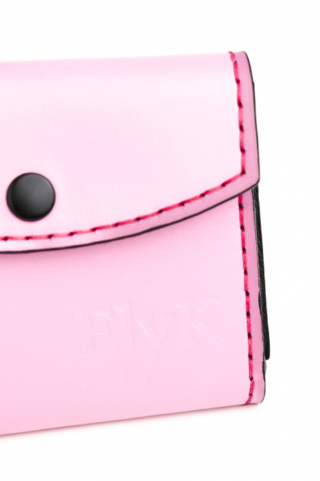 Portofel dama din piele naturala, personalizabil, Dalia, Roz [2]