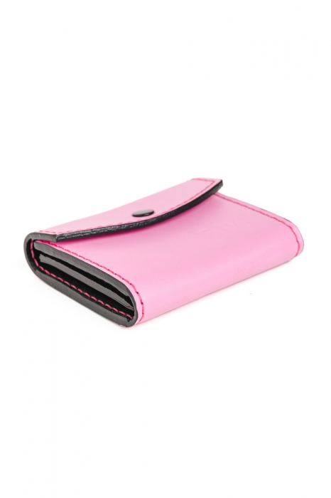 Portofel dama din piele naturala, personalizabil, Dalia, Roz [4]