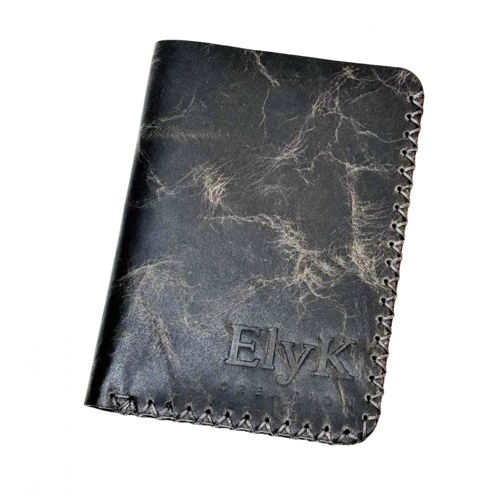 Portofel, personalizabil, din piele naturala, compartiment marunt, Jack 2 M, Gri [4]