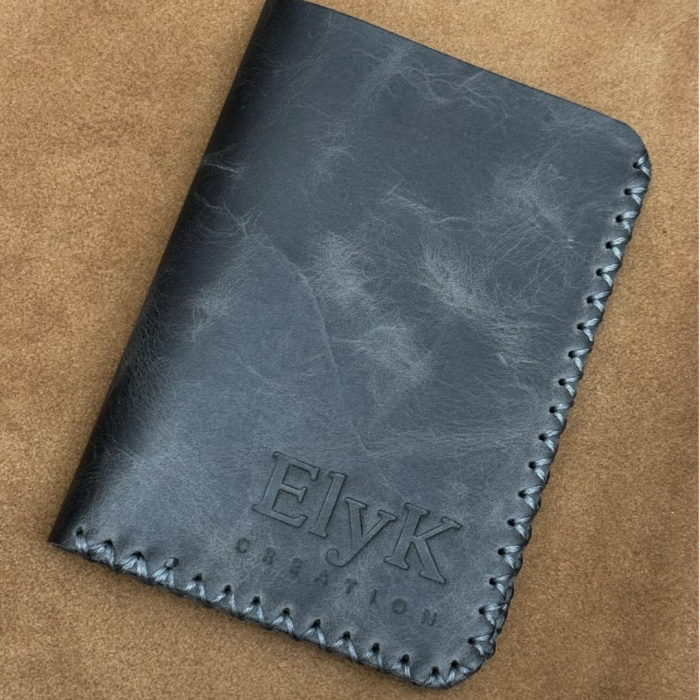 Portofel, personalizabil, din piele naturala, Jack L, Gri antichizat [8]