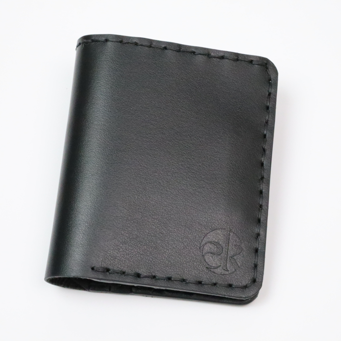 Portofel din piele naturala, Odin, negru cu turcoaz [7]