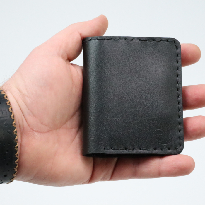 Portofel din piele naturala, Odin, negru [7]