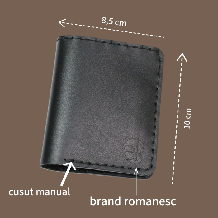 Portofel din piele naturala, personalizabil, Odin, negru [2]