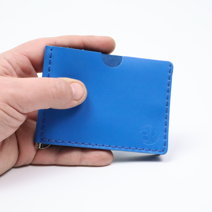 Portofel slim barbati din piele naturala, lucrat si cusut manual, Loki, handmade, Maro ( Crazy Horse ) [5]