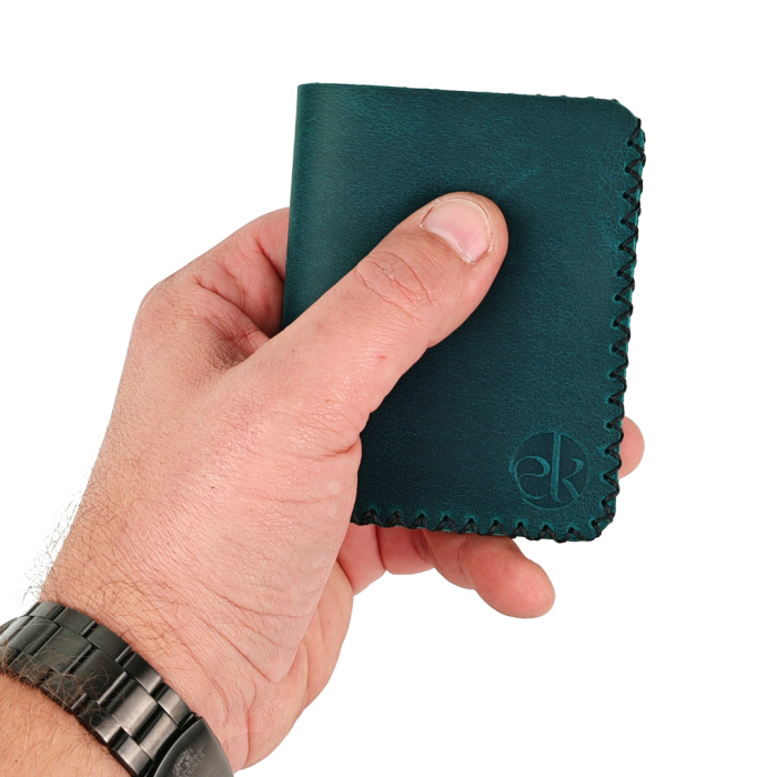 Portofel personalizabil barbati din piele naturala, Jack S, turcoaz [7]