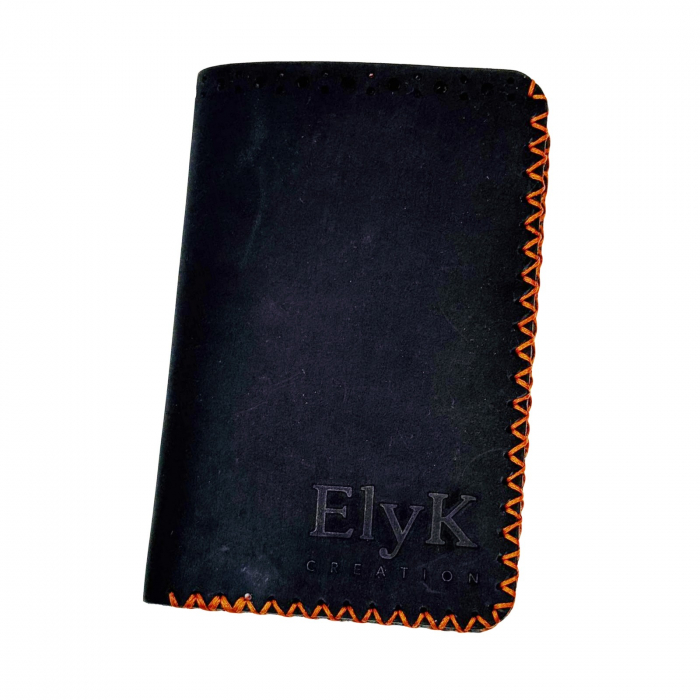 Portofel, personalizabil, din piele naturala, compartiment marunt, Jack 2 L, Negru [5]