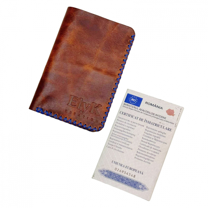 Portofel, personalizabil, din piele naturala, compartiment marunt, Jack 2 L, Maro-roscat [1]