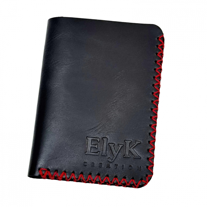 Portofel, personalizabil, din piele naturala, compartiment marunt, Jack 2 M, Negru antichizat [6]