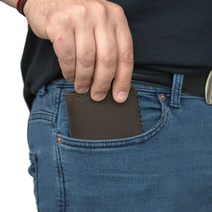 Portofel, personalizabil, din piele naturala, Jack L, Maro [10]