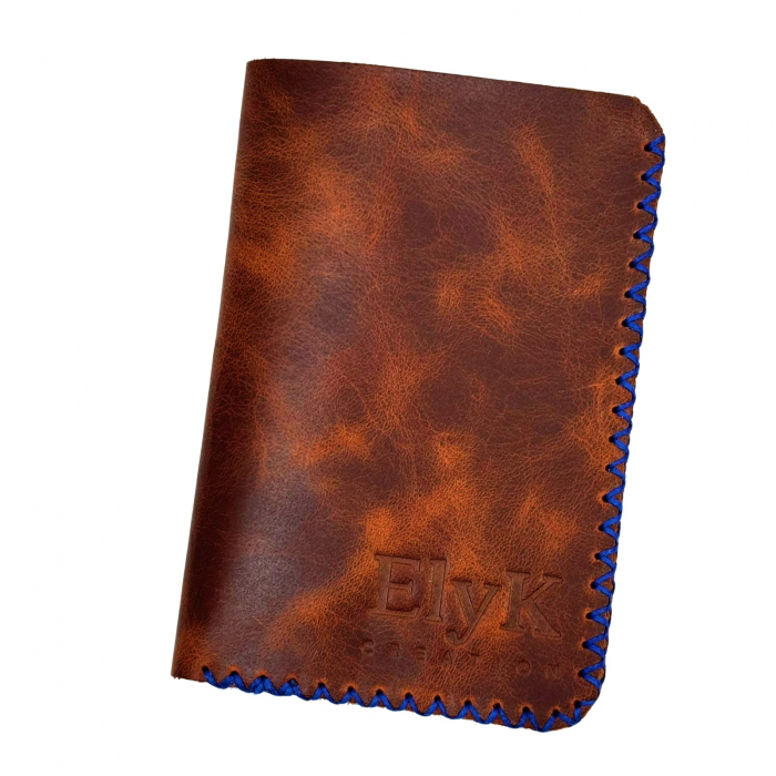 Portofel, personalizabil, din piele naturala, Jack L, Maro-roscat [5]