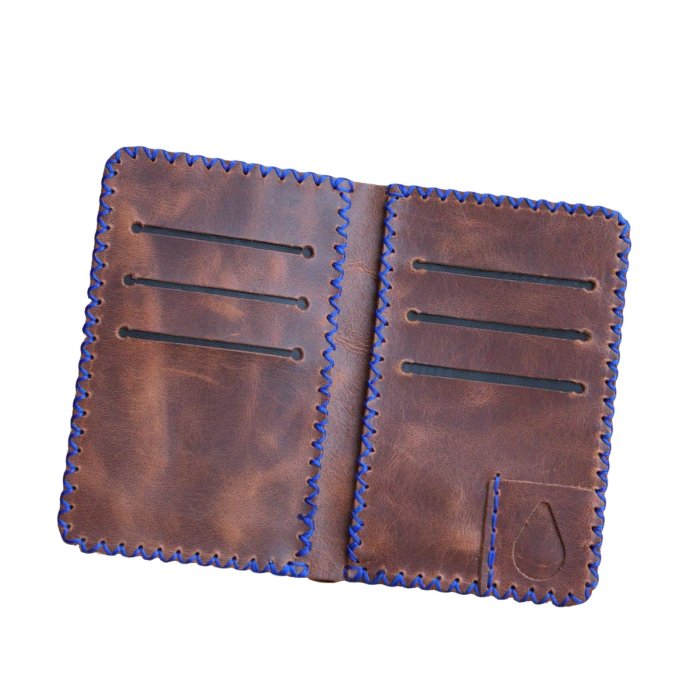 Portofel, personalizabil, din piele naturala, Jack L, Maro-roscat [8]